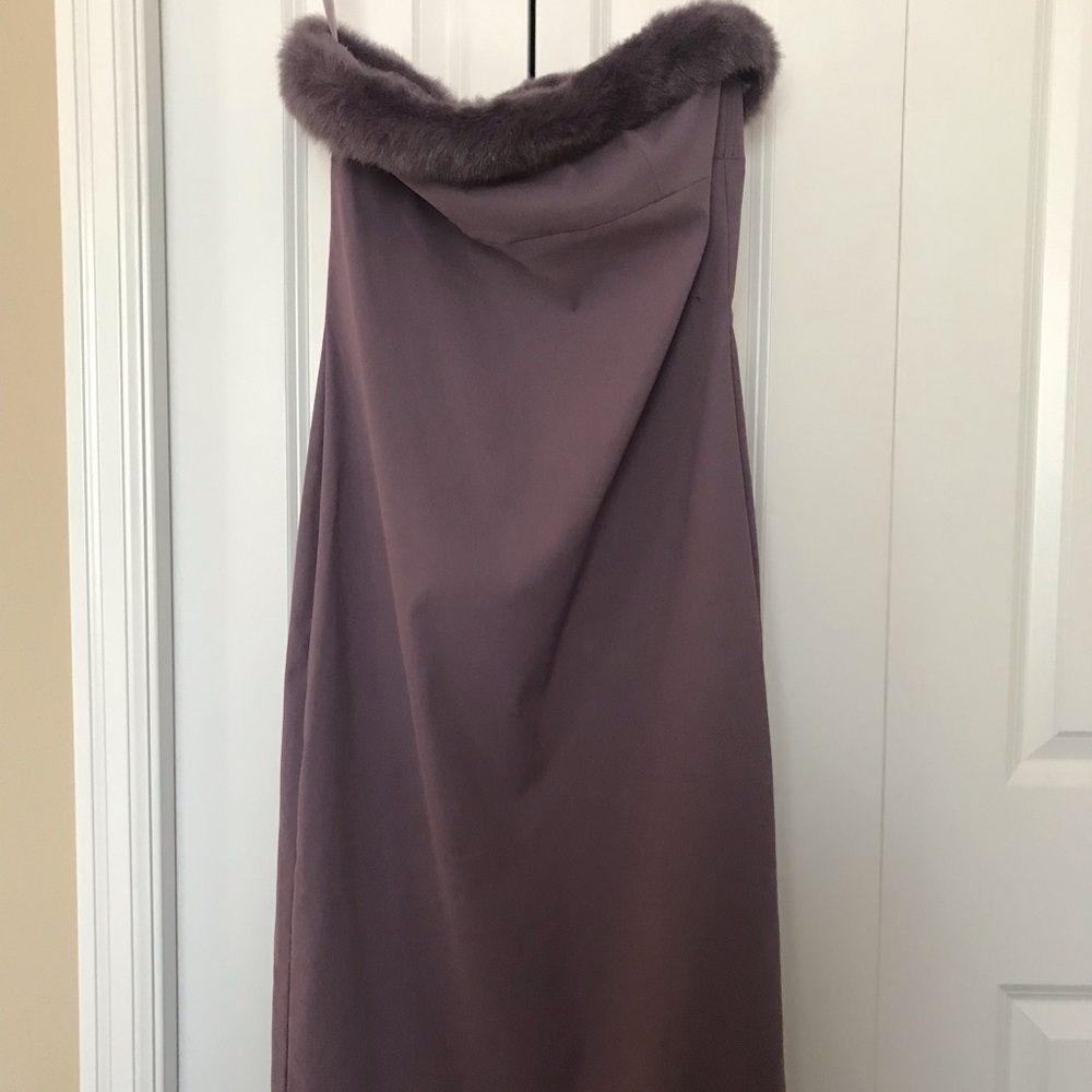 Mango Midi dress with faux fur
